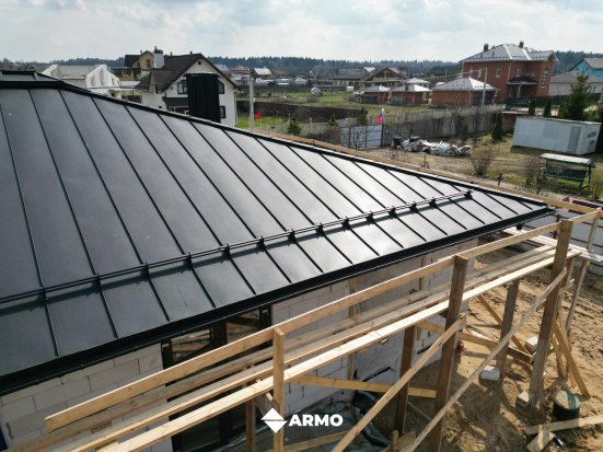 Двойной стоячий фальц ARMO Rooftop Бархат Zn180