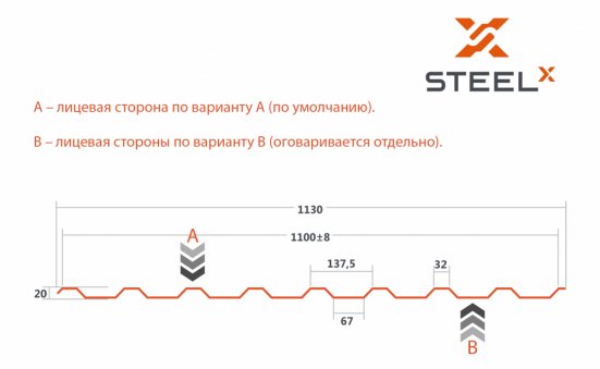 Профнастил C21 SteelX KEVAR