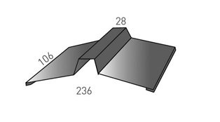 Конек фигурный 120х15х25х15х120 Стинержи Rooftop Кашемир