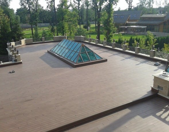 Террасная доска Экодэк Вельвет Брайт Кантри Каштан