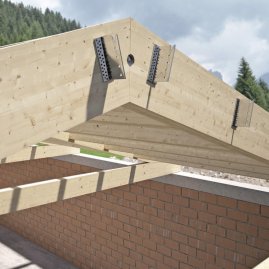 Потайной бюгель Rothoblaas ALUMIDI 120мм без отверстий