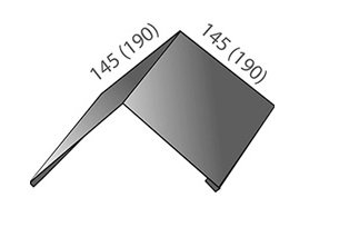 Конек плоский 190х190 Стинержи Стальной Бархат