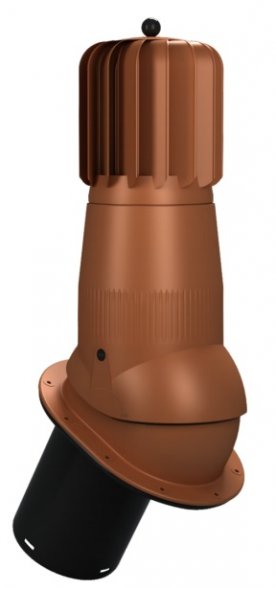 Вентвыход Роторный WiroVent EVO T02-PP неизолированный для готовой гибкой битумной кровли