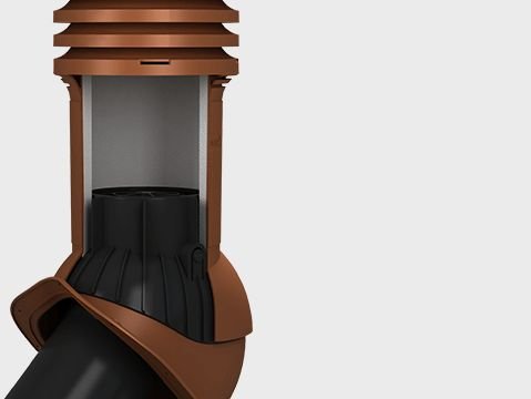 Вентвыход Роторный WiroVent EVO T02-PP неизолированный для готовой гибкой битумной кровли
