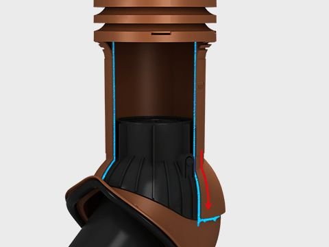 Вентвыход Роторный WiroVent EVO T02-PP неизолированный для готовой гибкой битумной кровли