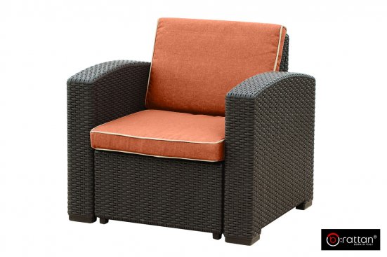 Комплект мебели Rattan Premium 5 венге-оранжевый
