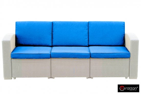 Комплект мебели Rattan Premium 5 серо-синий