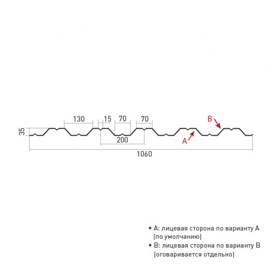 Профнастил НС35 Стинержи Стальной Кашемир 0,5 мм