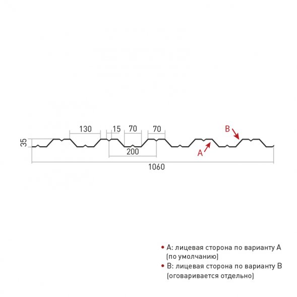 Профнастил НС35 Стинержи Graphite45