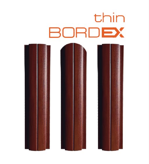 Штакетник SteelX полукруглый Bordex thin TIAR35