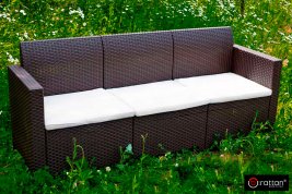 Уличная мебель NEBRASKA SOFA 3  трехместный диван венге
