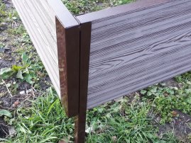 Доска NauticPrime EstheticWood 3D из ДПК для грядок высокая теплая Серый