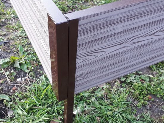 Доска NauticPrime EstheticWood 3D из ДПК для грядок высокая теплая Серый
