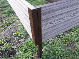 Доска NauticPrime EstheticWood 3D из ДПК для грядок высокая теплая Серый