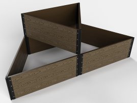 Шарнир поворотный угловой пластиковый для грядок черный 150х25 мм.