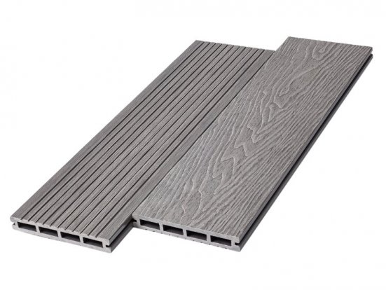 Террасная доска пустотелая Deckart Praktik New Серый