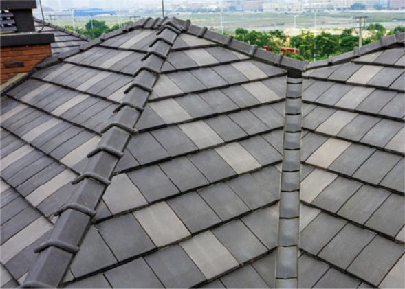 Керамическая черепица Rongguan Flat темно-серый