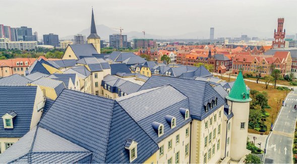 Керамическая черепица Rongguan Flat сапфировый